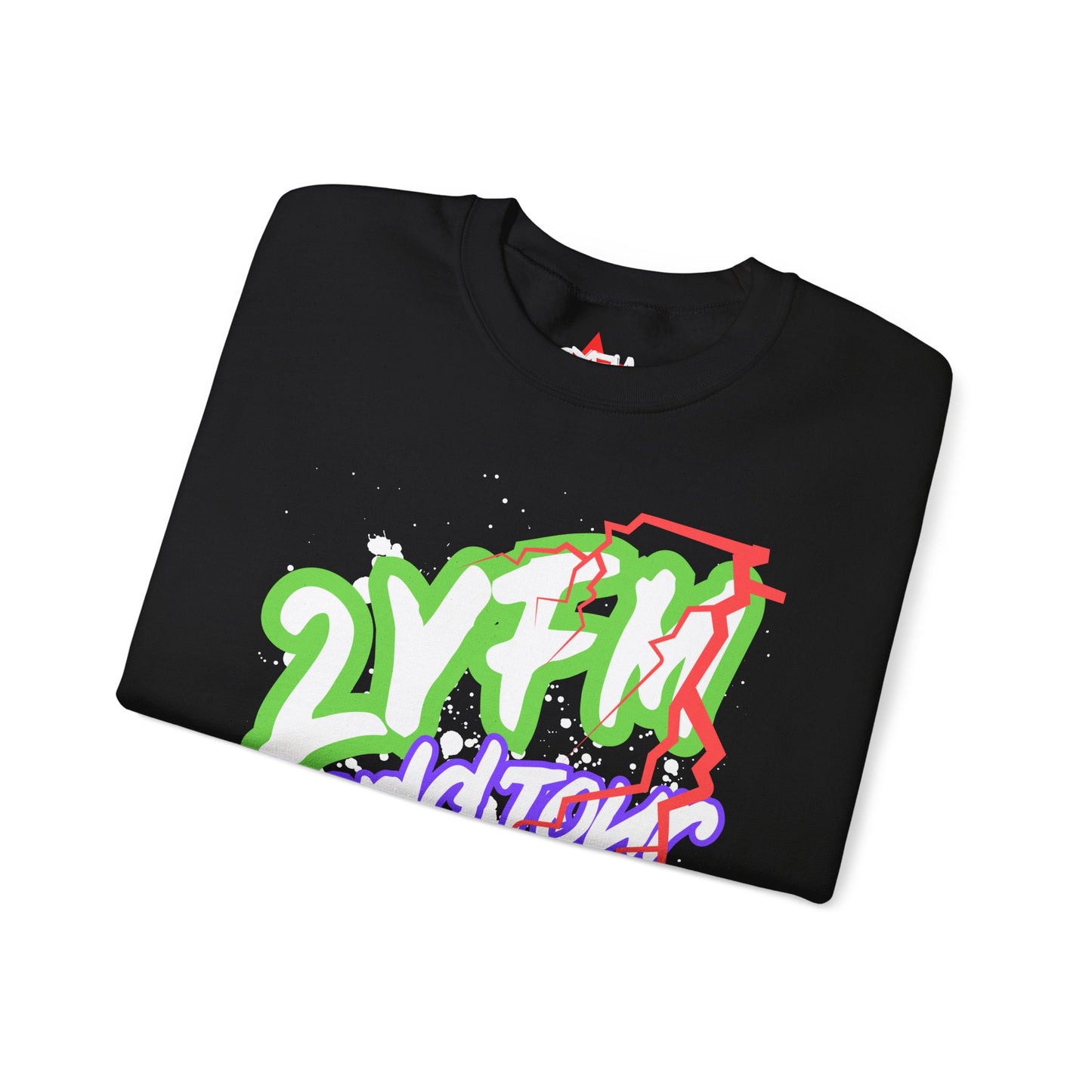 2YFM World Tour Unisex Sweatshirt/Black Crewneck Sweatshirt