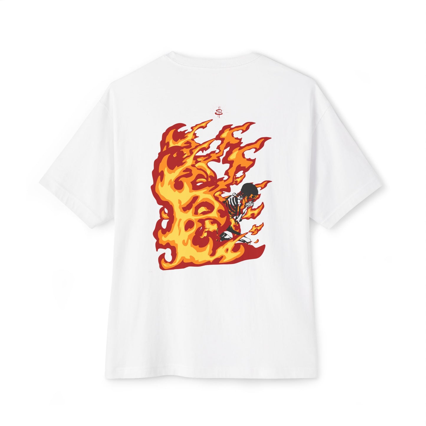 2YFM Soul Fire Tee White/Unisex Oversized Boxy Tee