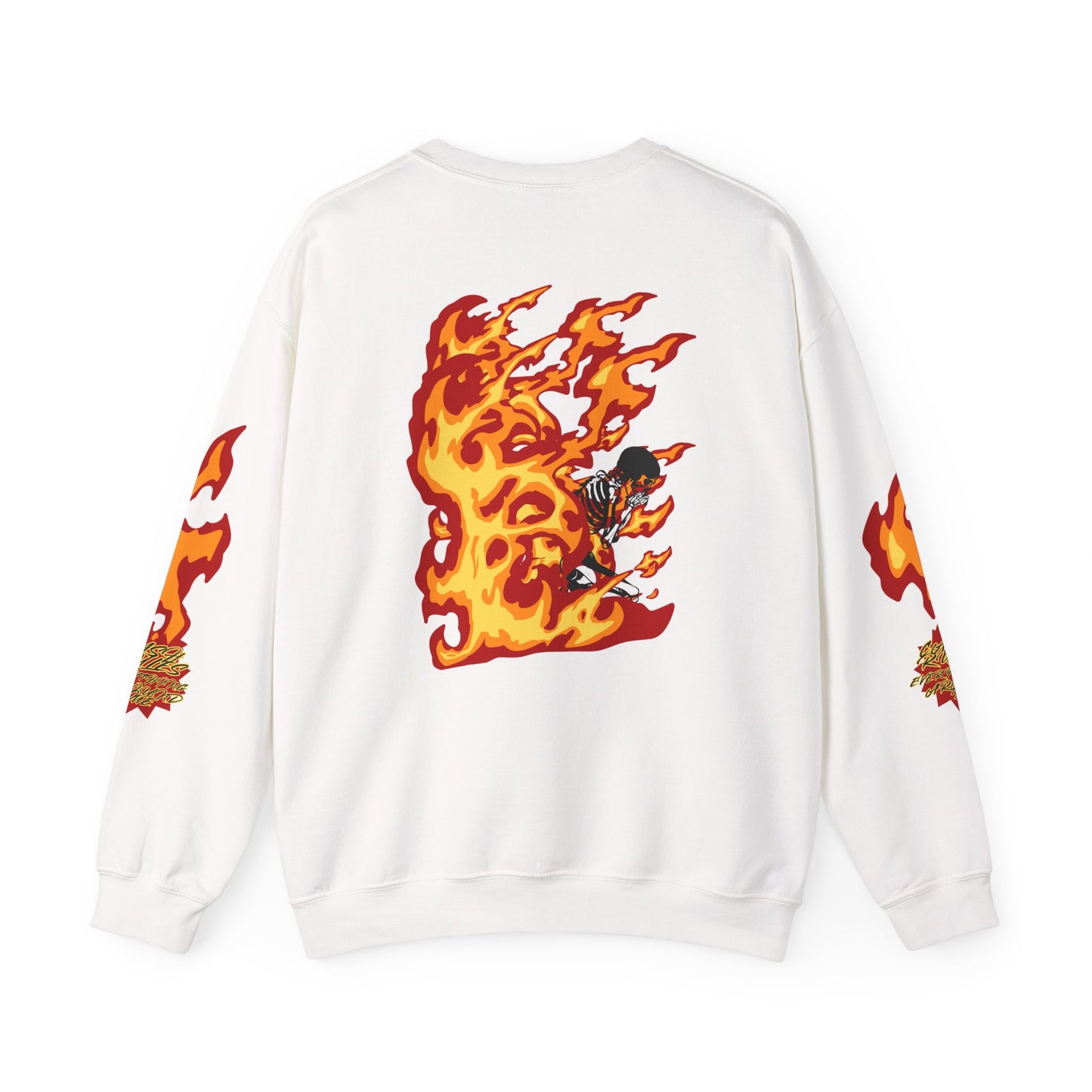 2YFM Soul Fire Sweatshirt White/Unisex Sweatshirt