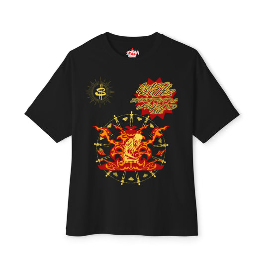 2YFM Soul Fire Tee Black/Unisex Oversized Boxy Tee